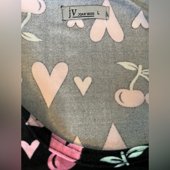 Pink and Black Heart Cherry Pajama Set - Picture 8 of 9